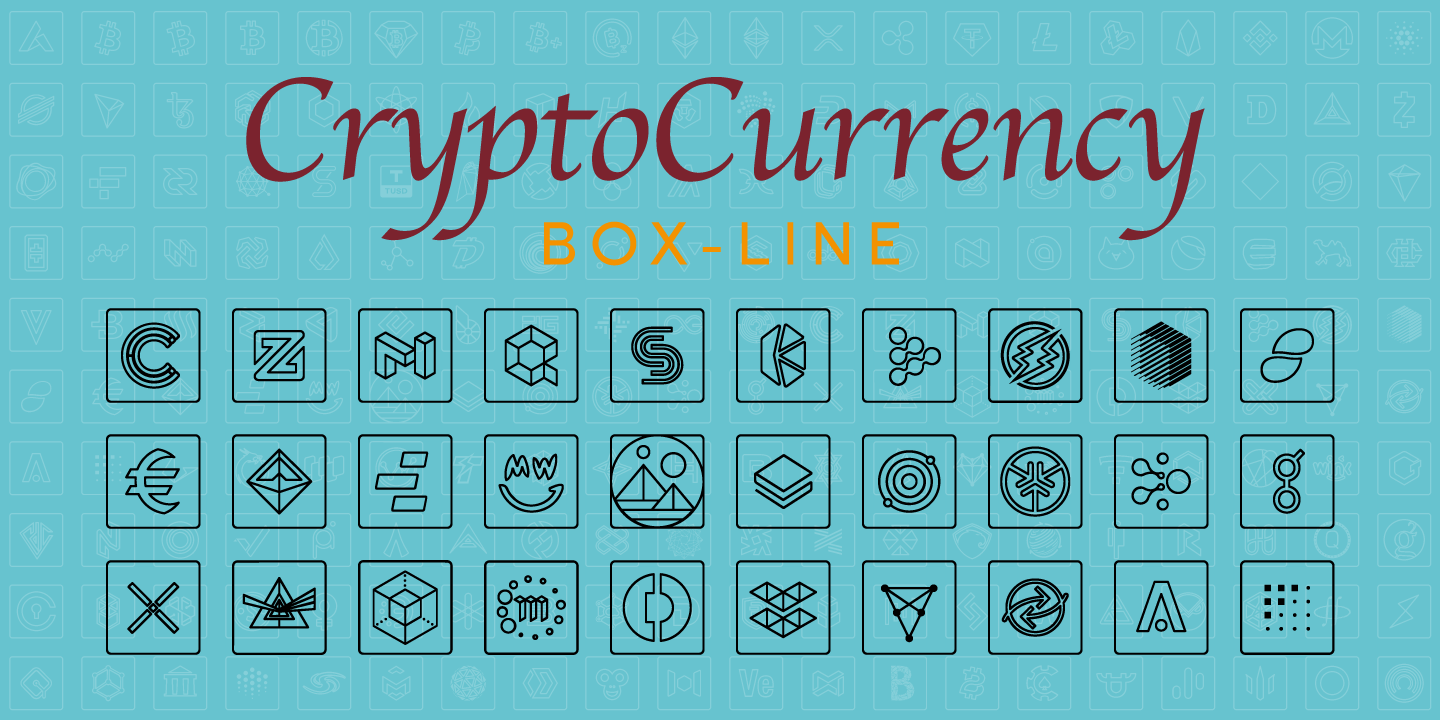 Пример шрифта Cryptocurrency Box